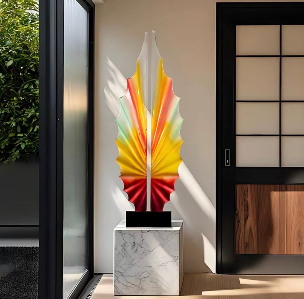 Aurora Prism Abstract Resin Sculpture