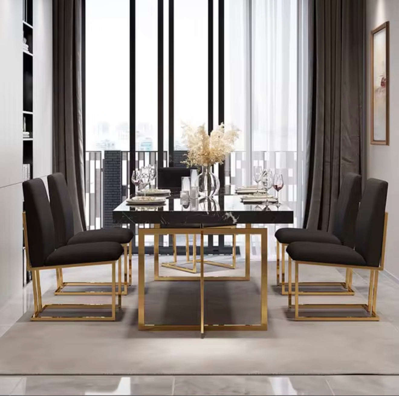 Casa Milano – Alessia Gold Dining Chair