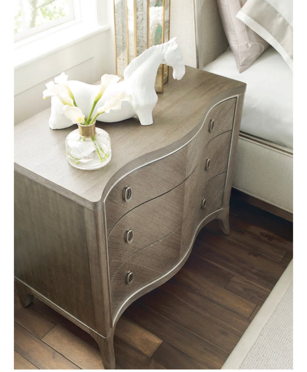 Casa Milano Avondale Chevron Ash Luxury Nightstand