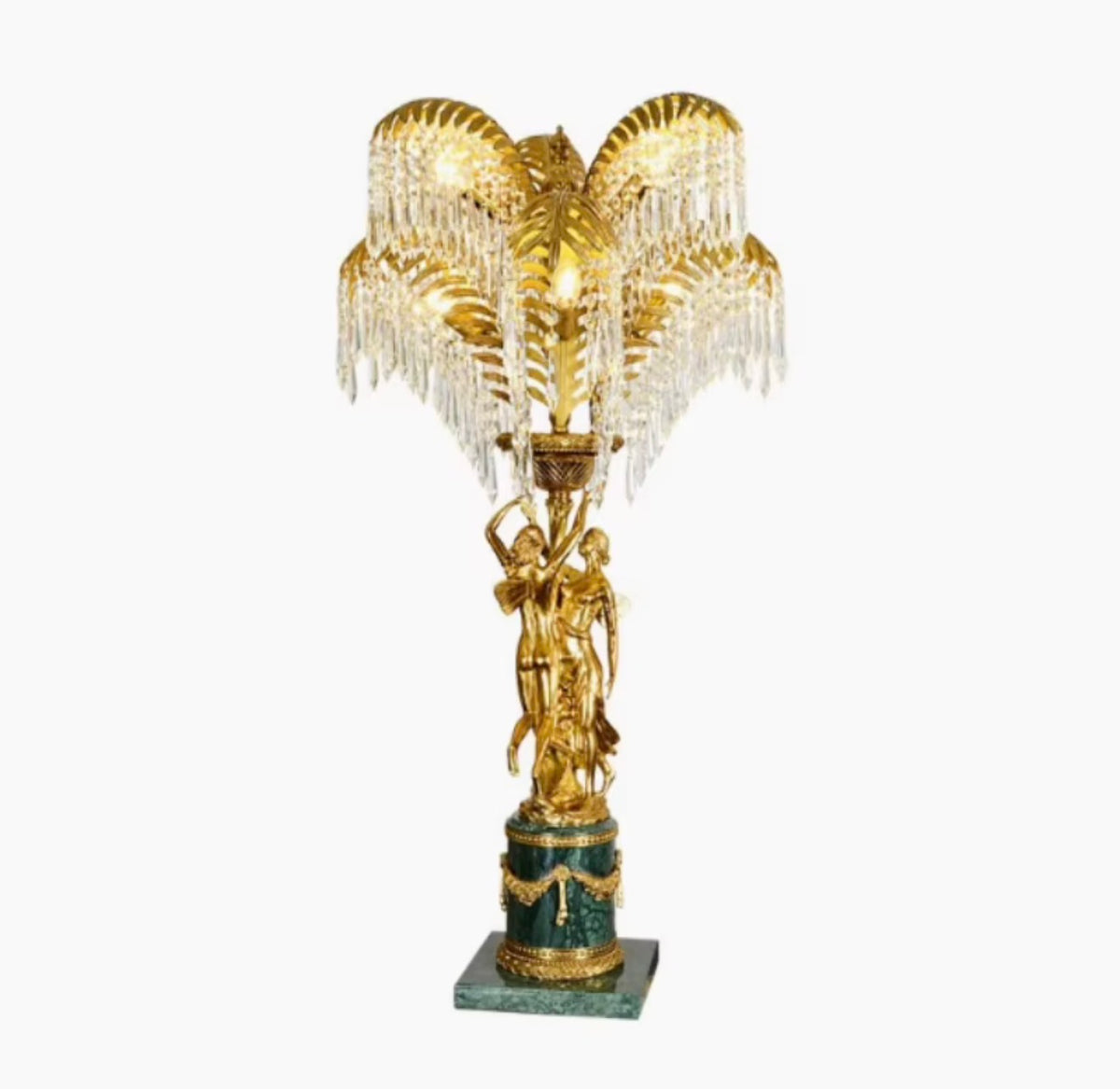 Fiorenza Gilded Crystal Table Lamp