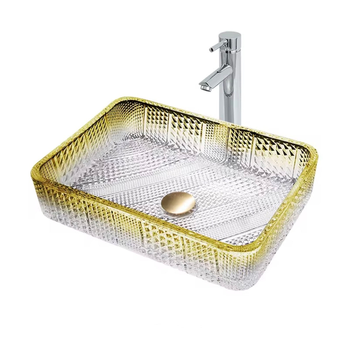 Antonietta Gradient Crystal Glass Vessel Sink