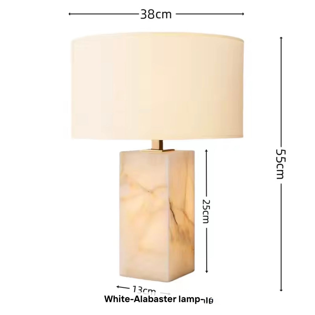 Pomona Brass Alabaster Table Lamp