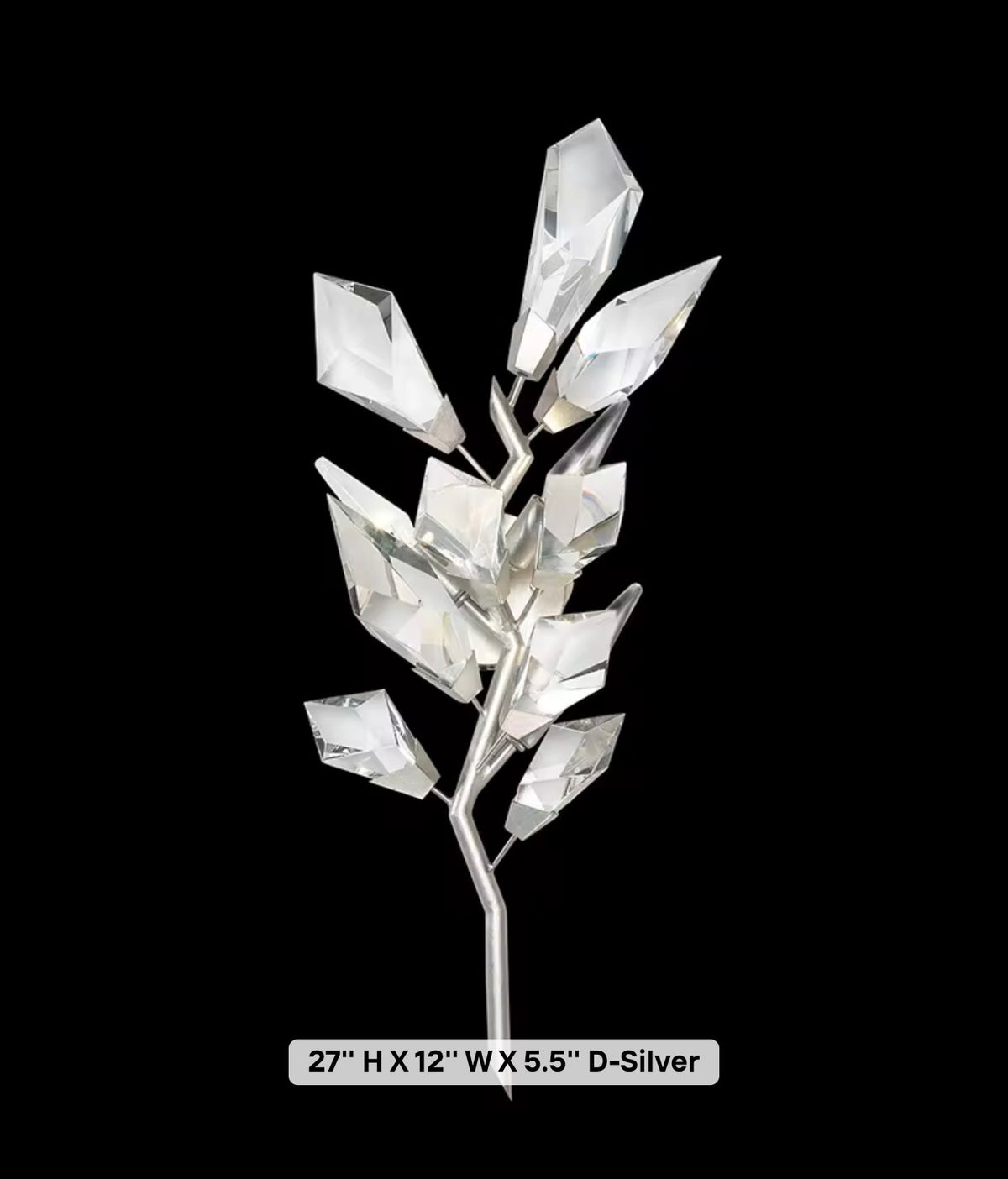 Pietro Handcrafted Crystal Branch Wall Sconce