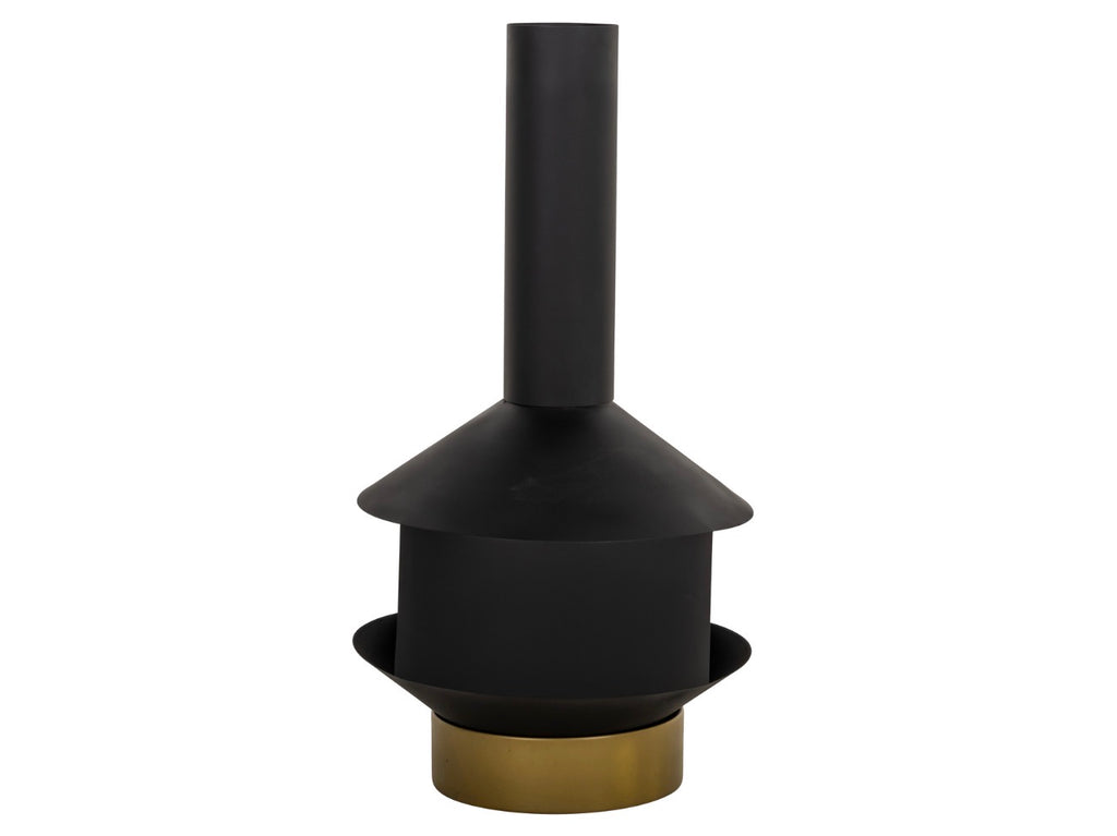 Quinn Black & Gold Outdoor Chiminea