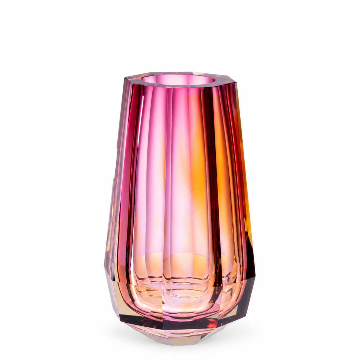 Valentina Plum Crystal Vase