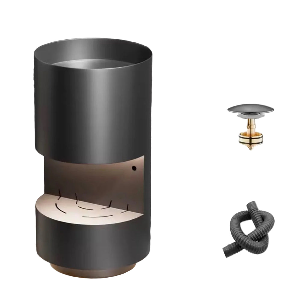 Adimari 304 Stainless Steel Pedestal Sink with Open Shelf
