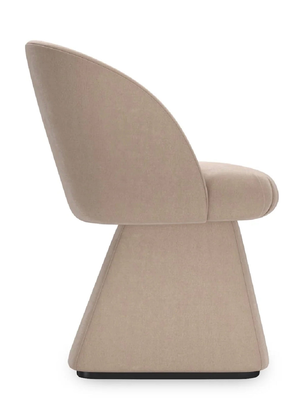 Casa Milano – Vuelta Luxury Swivel Dining Chair in Taupe Velvet