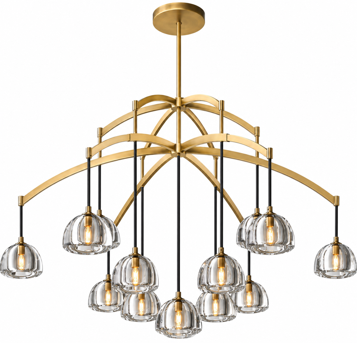 Hemispheres Modern Round Chandelier 60”