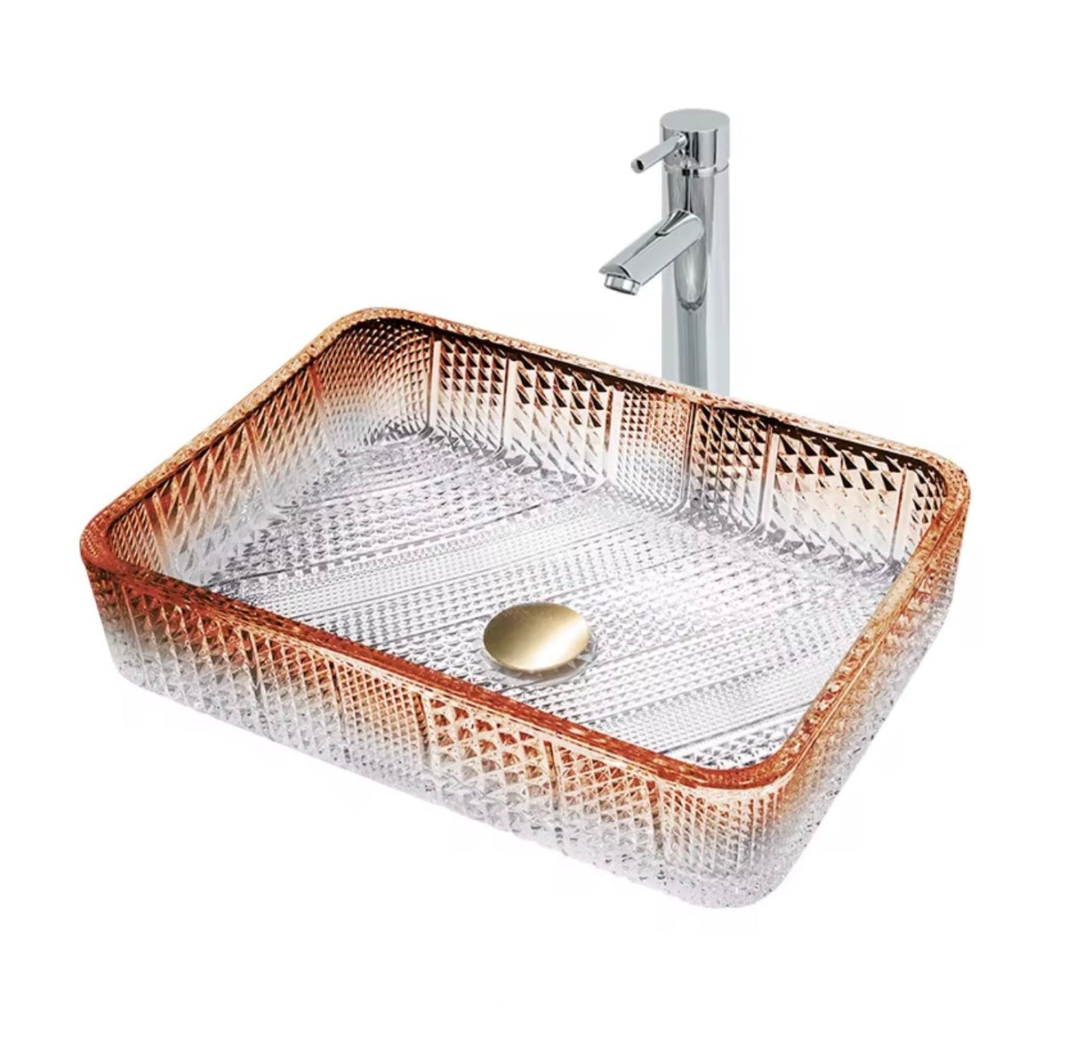 Antonietta Gradient Crystal Glass Vessel Sink