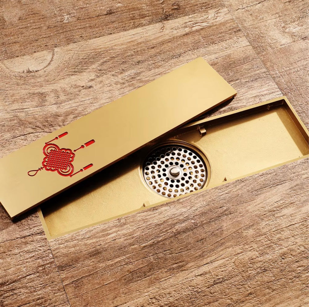 FIRENZE ANTIQUE BRASS LINEAR FLOOR DRAIN