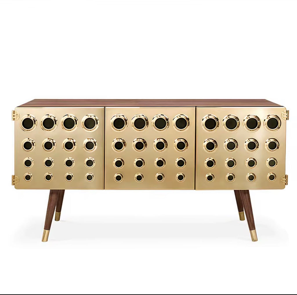 Casa Milano – Italian Gold Panel Console Cabinet