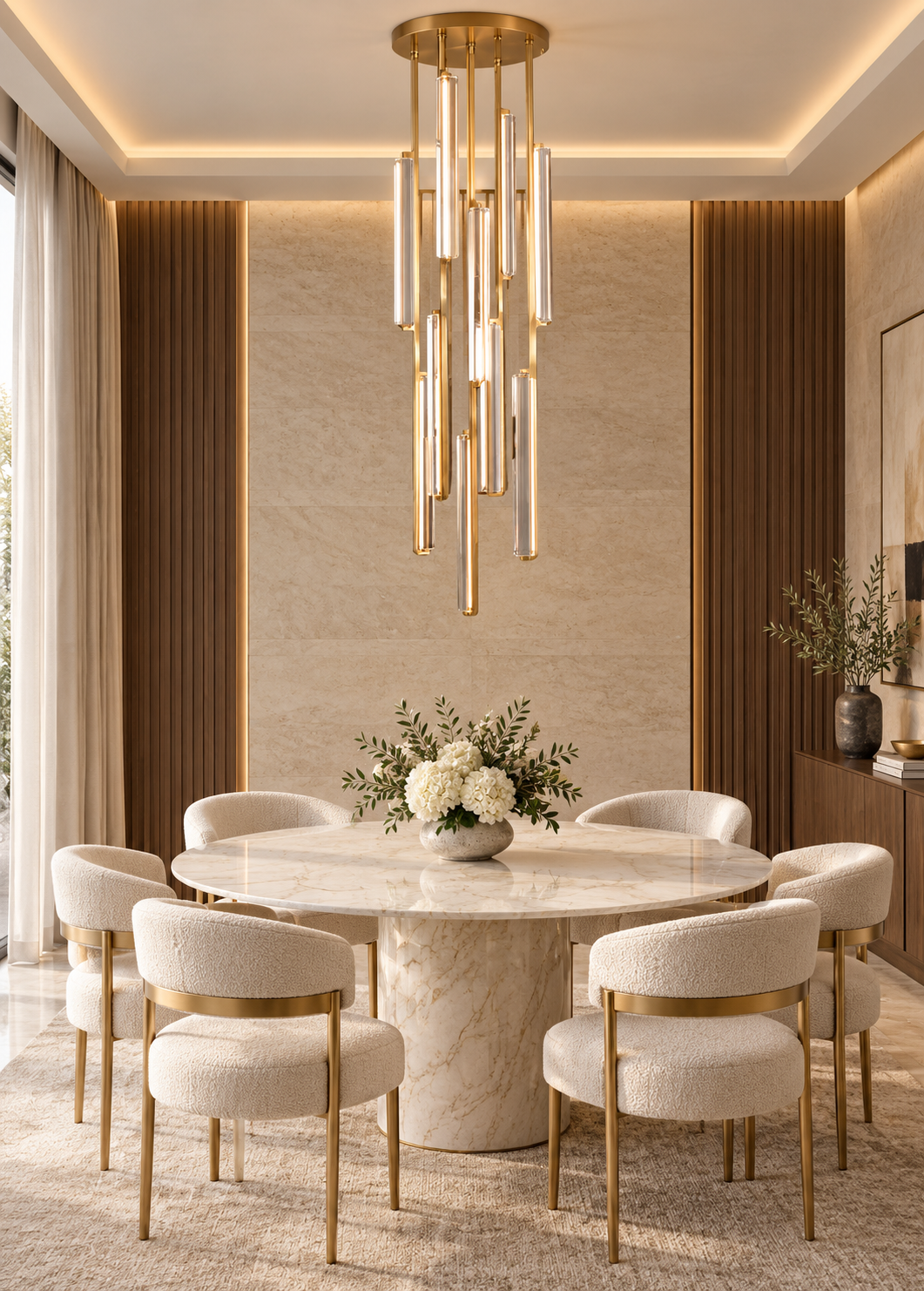 Shelda Artistic Full Brass Chandelier