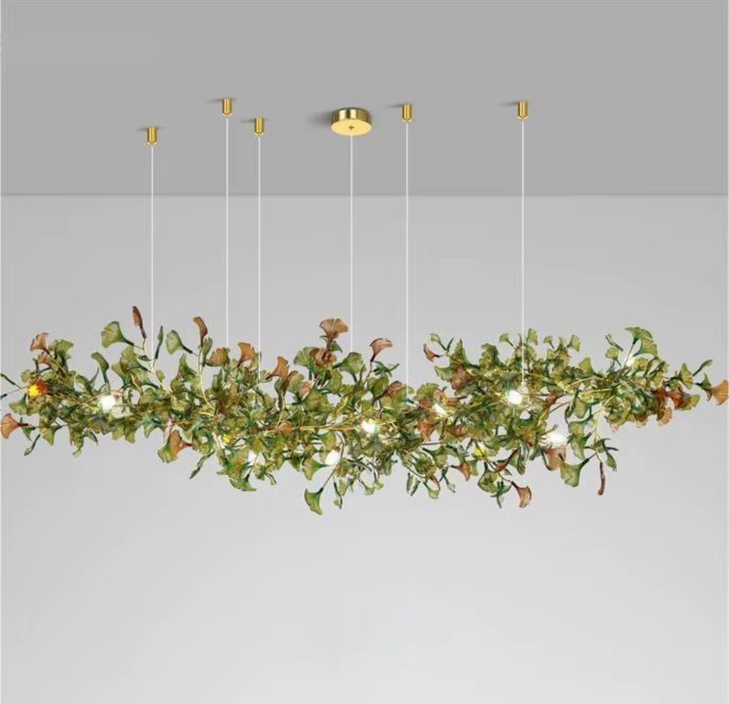Fiorenza Ginkgo Glass Chandelier
