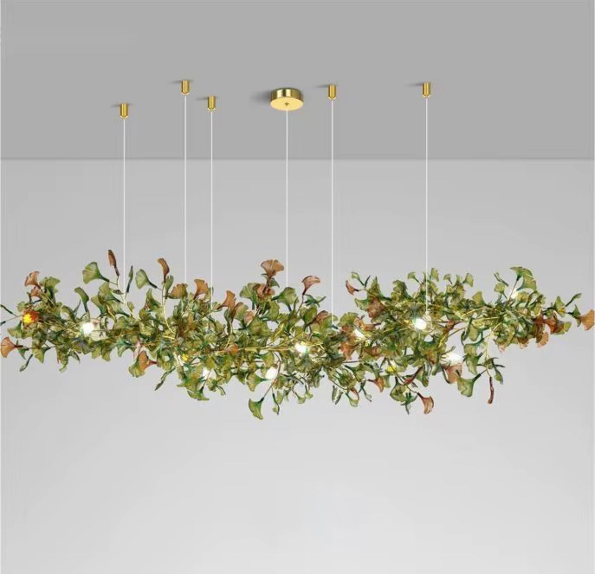 Fiorenza Ginkgo Glass Chandelier