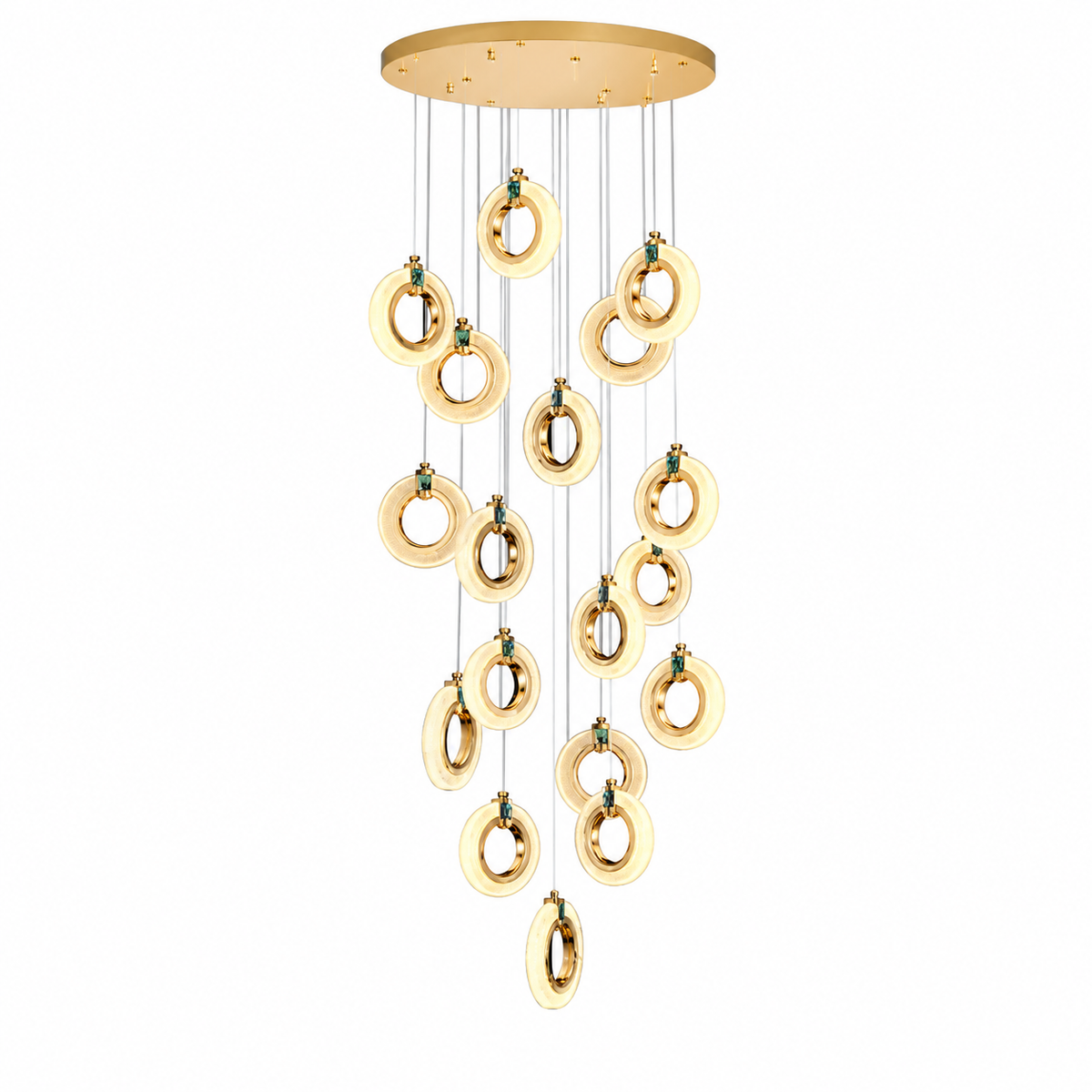 Ottavia Cascading LED Ring Chandelier