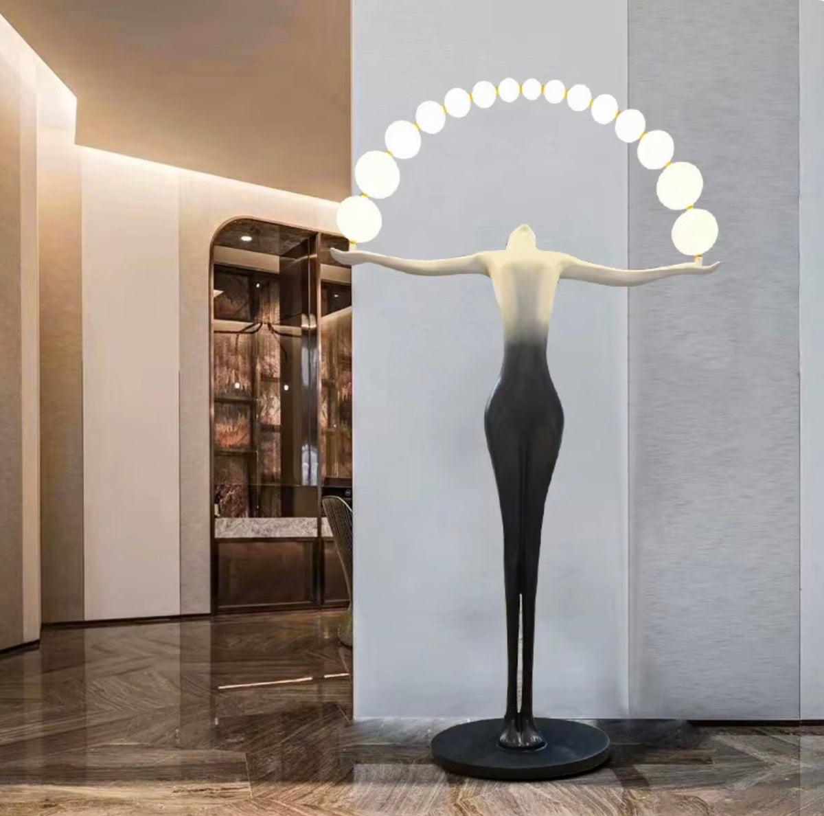 Seraphine Halo Sculptural Floor Lamp