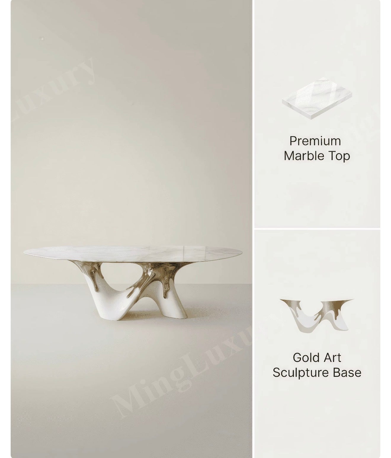 Monterra Sculptural Base Dining Table