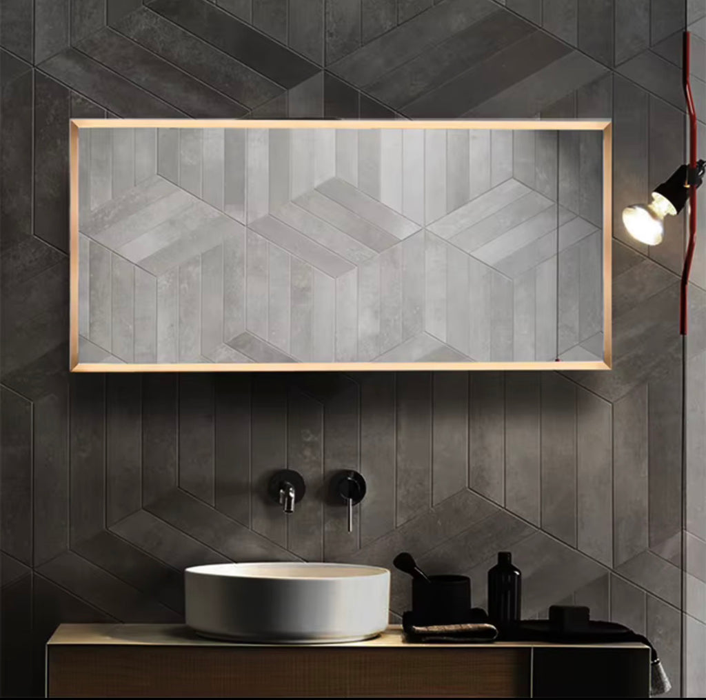 MATTEO GOLD FRAMED BATHROOM MIRROR