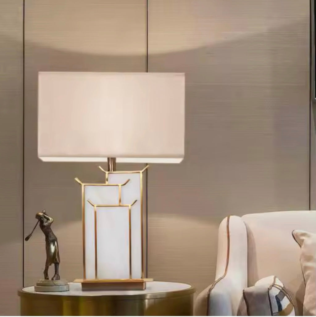 Casa Milano – Aurelia White Marble & Gold Table Lamp