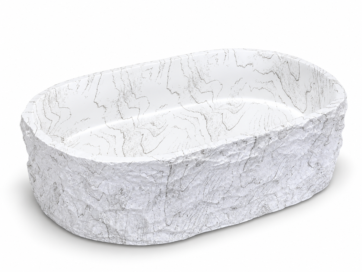 Eloise Sculpted Artificial Stone Resin Vessel Sink