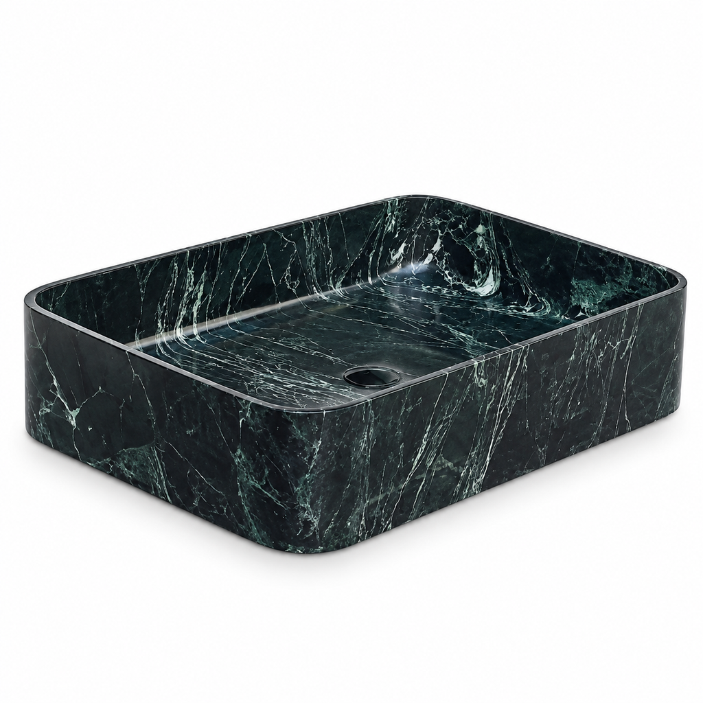 Verona Rectangular Marble Vessel Sink