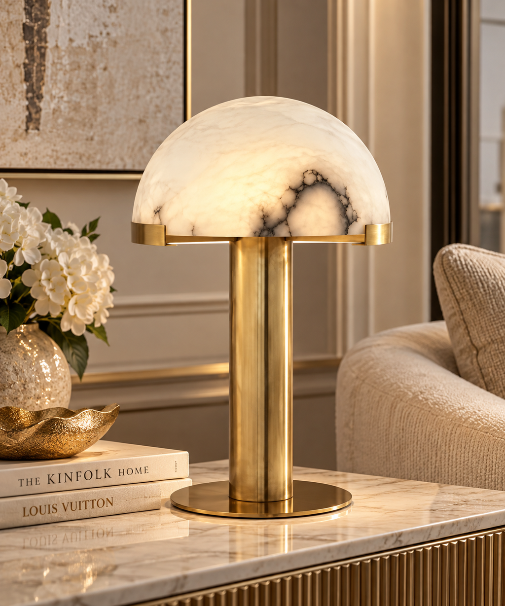 Dome Alabaster Table Lamp