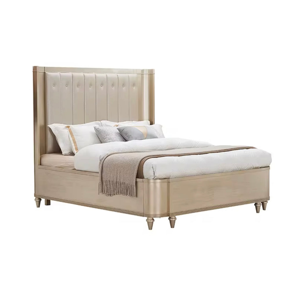 Casa Milano – Valentina Champagne Tufted King Bed
