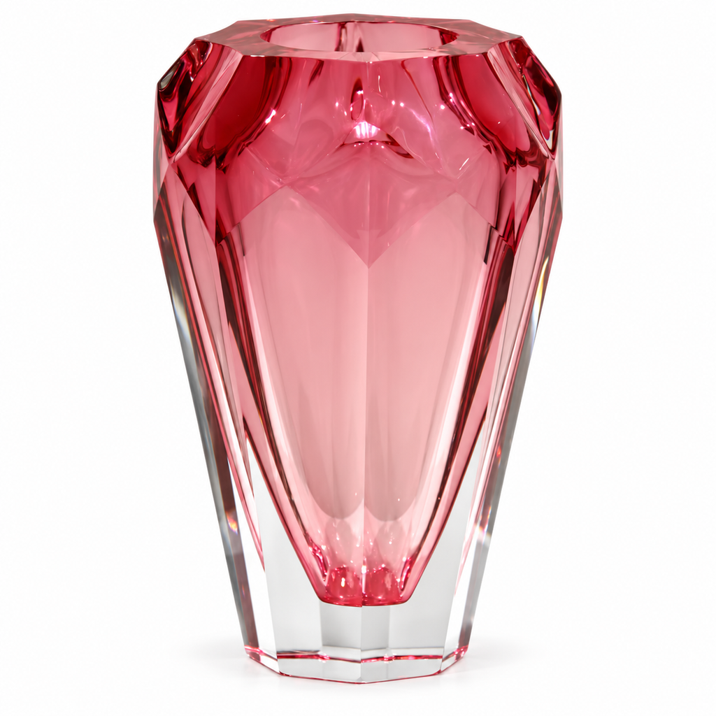 Alessia Faceted Ombré Crystal Vase