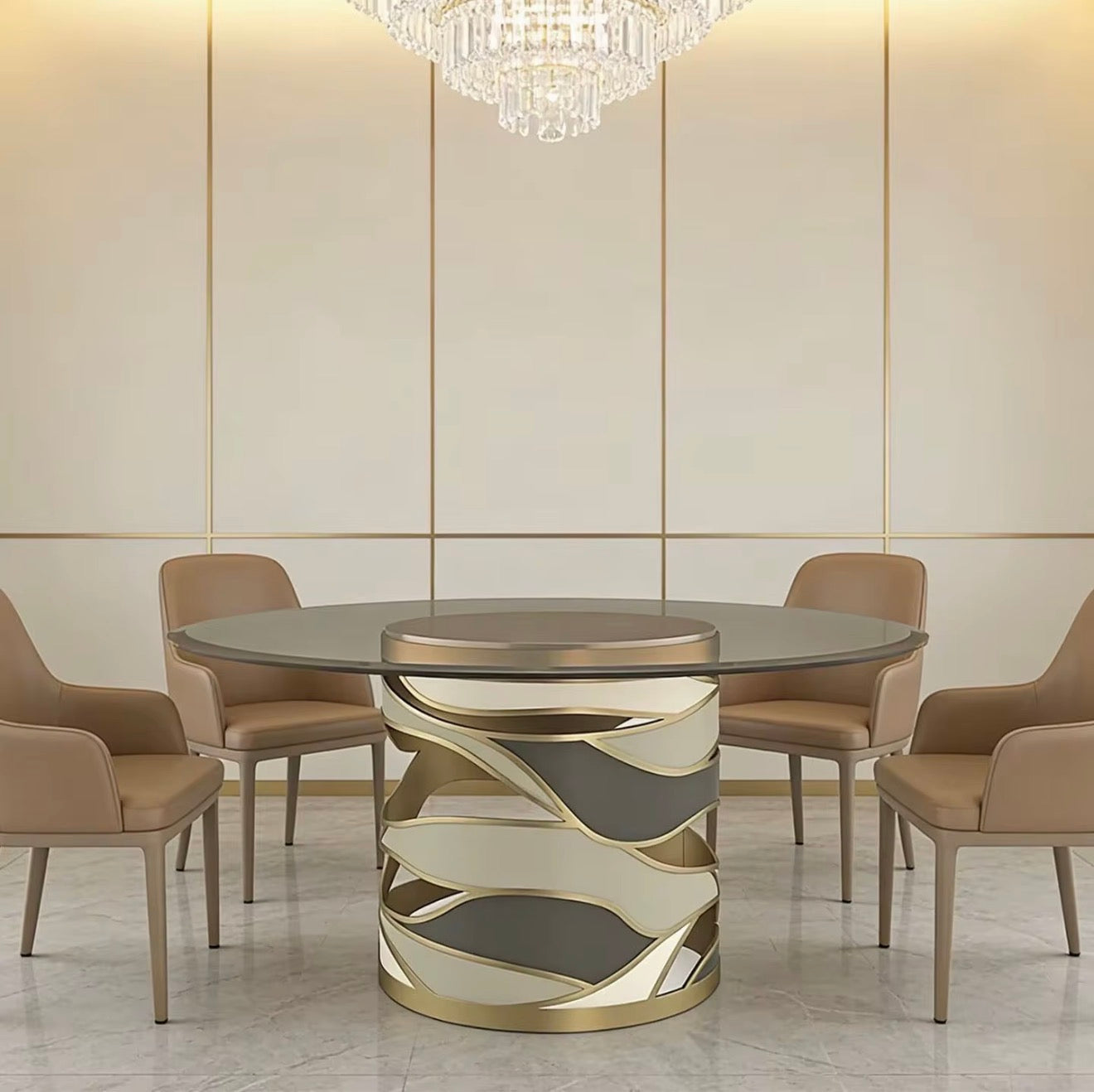 Casa Milano – Caracole Sculptural Round Dining Table