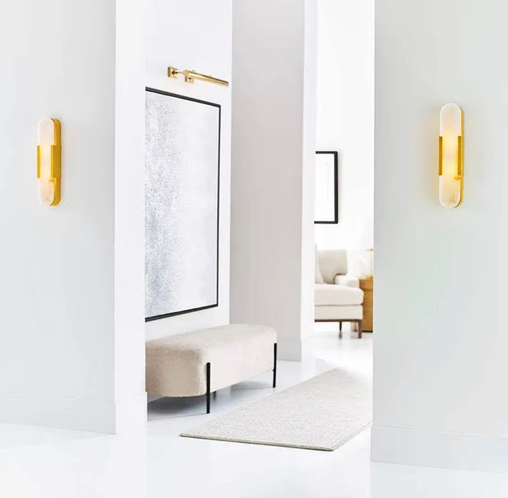 Aurelio Alabaster Natural Marble Wall Sconce