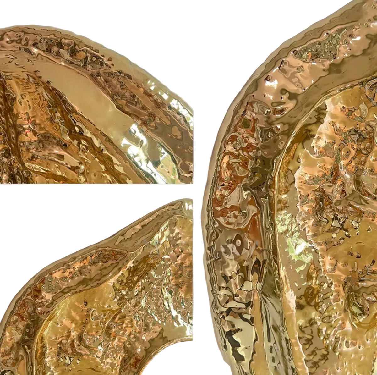 Aurelio Sculptural Brass Wall Art with Reflective Center