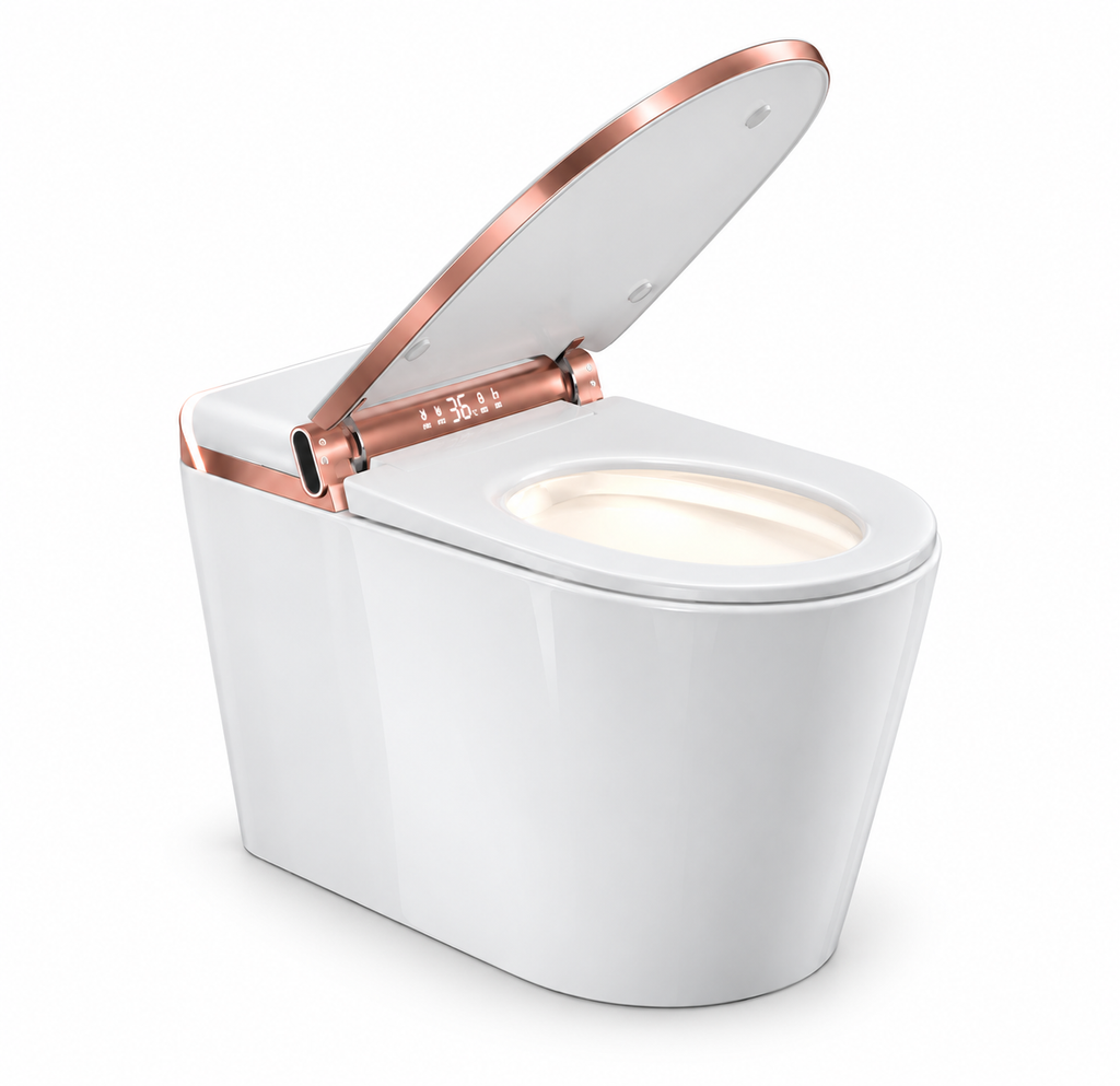 Valentina Rose Gold Intelligent Smart Toilet — High & Top Editions
