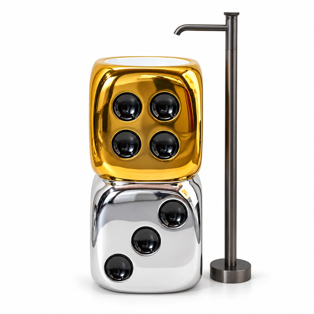 Belluno Dice Sculptural Pedestal Sink