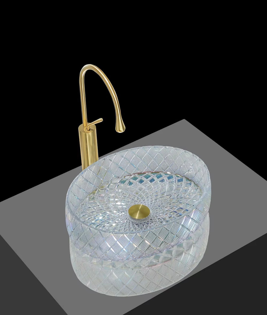 RIVIERA CRYSTAL GLASS VESSEL SINK
