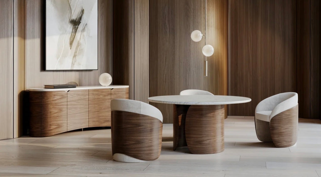 Fleur Natural Travertine Sideboard by Caracole