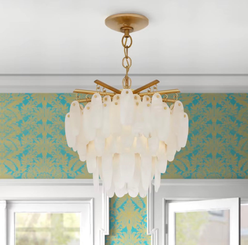 Capri 19” Alabaster Semi-Flush Mount