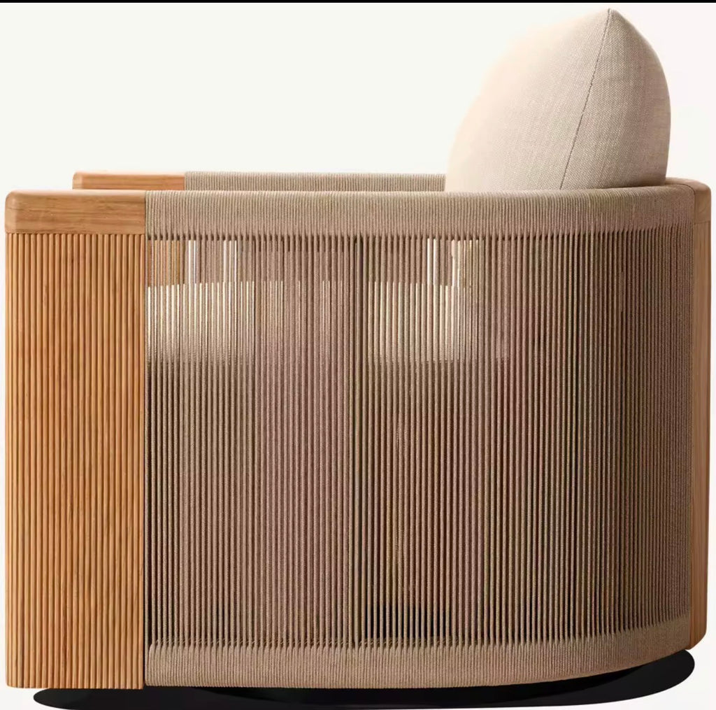 Portofino Luxury Teak Outdoor Lounge Chair by Casa Milano