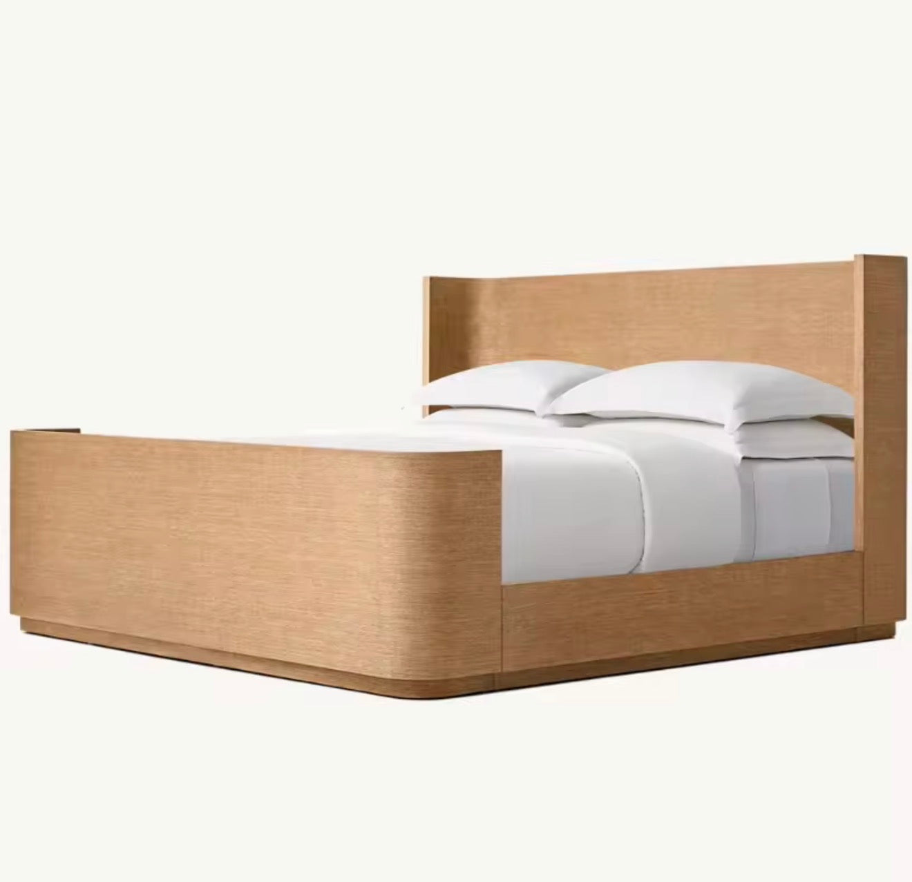 Casa Milano — Mercer Curved Oak Bed | Solid Wood