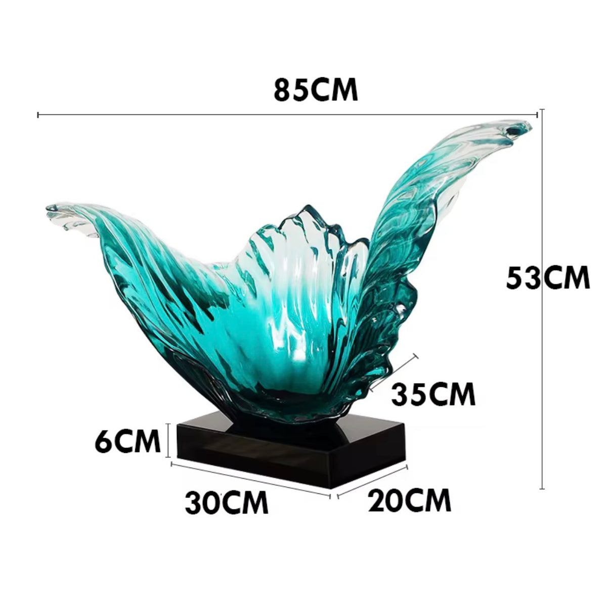 Azure Bloom Sculptural Centerpiece