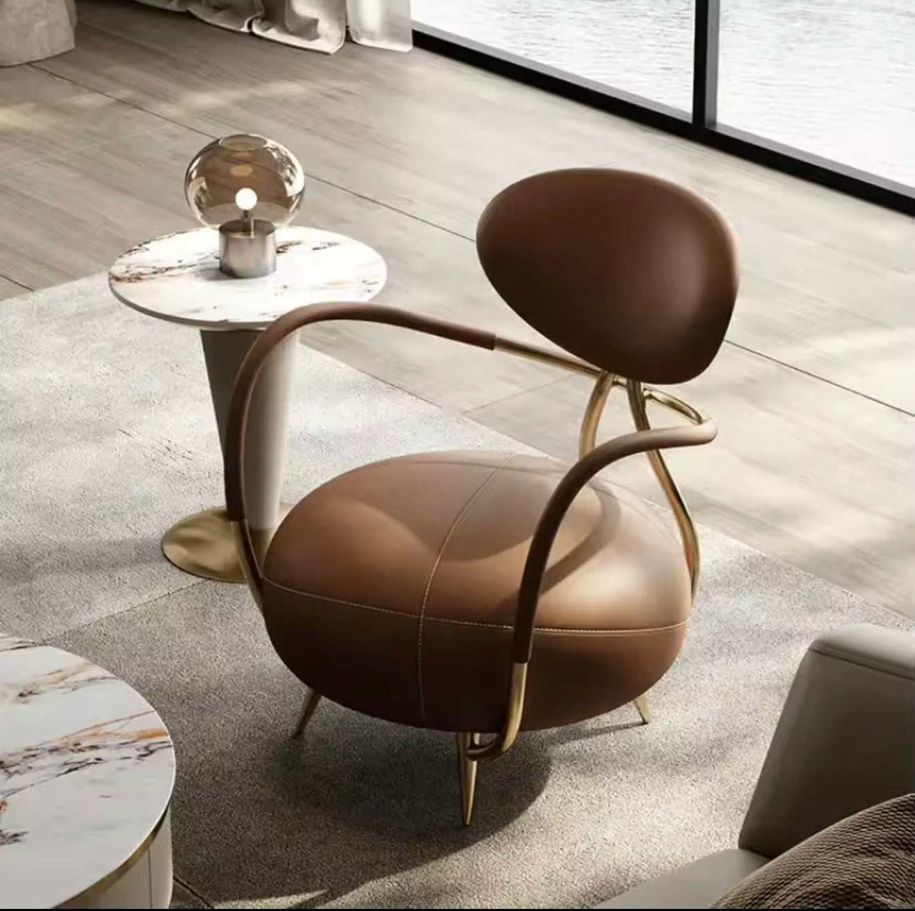Casa Milano Belluno Sculptural Lounge Chairs – Set of 2