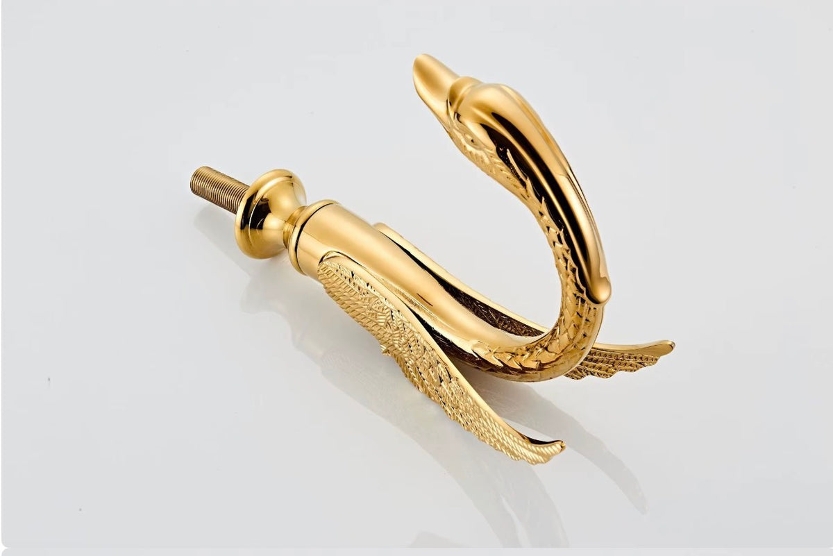Odette Swan Sculptural Brass Basin Faucet