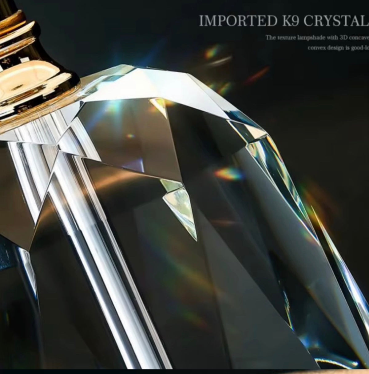 Faceted Crystal Table Lamp