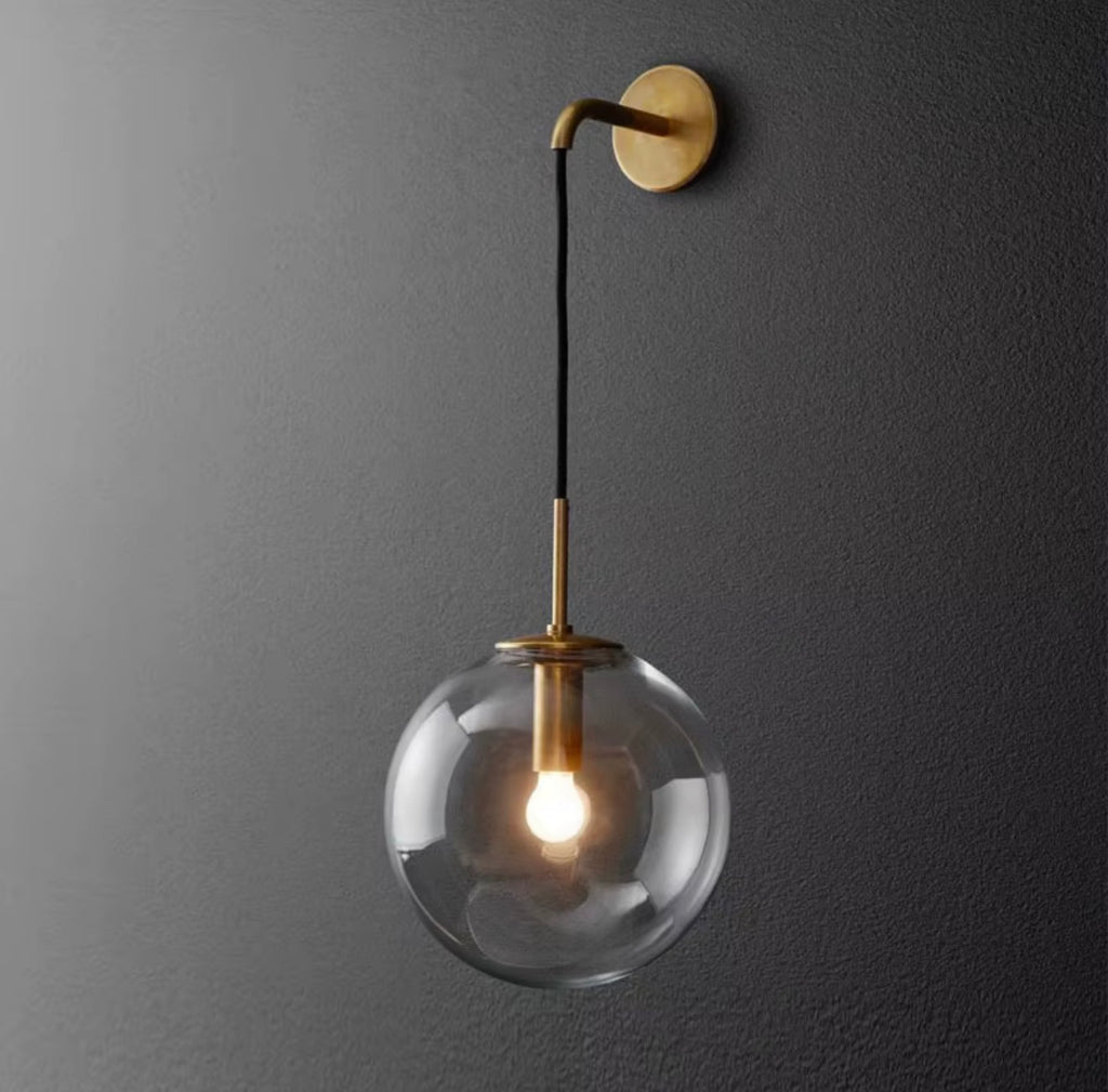 NICO GLASS GLOBE WALL SCONCE
