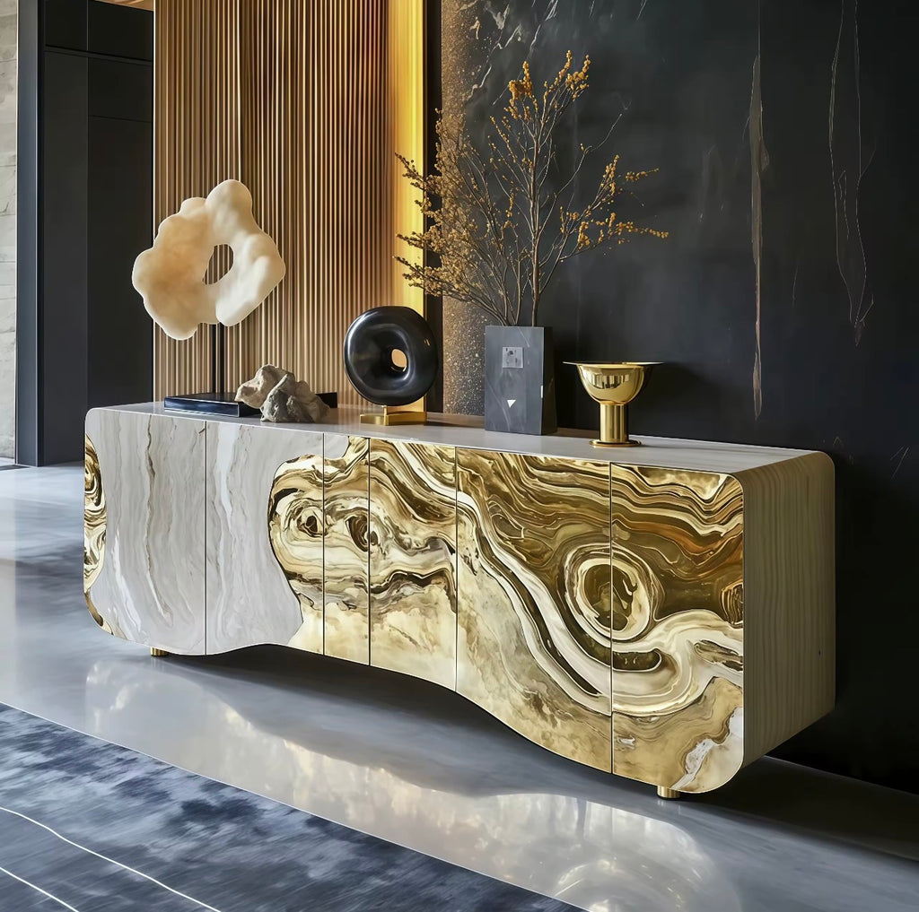 Casa Milano Faena Liquid Gold Art Cabinet – Atelier Masterpiece