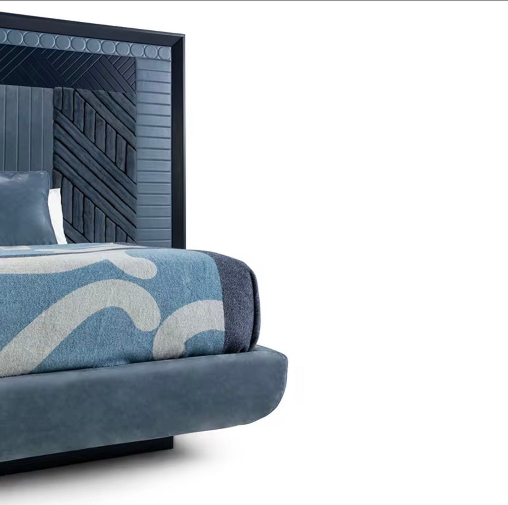 Casa Milano Azzurro™ Italian Minimalist Luxury Upholstered Bed – King