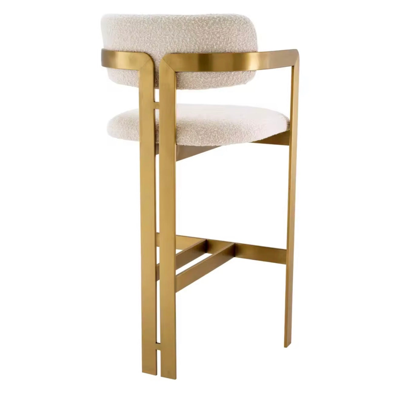 Casa Milano Oliviera Gold Stainless Steel Bar Stool