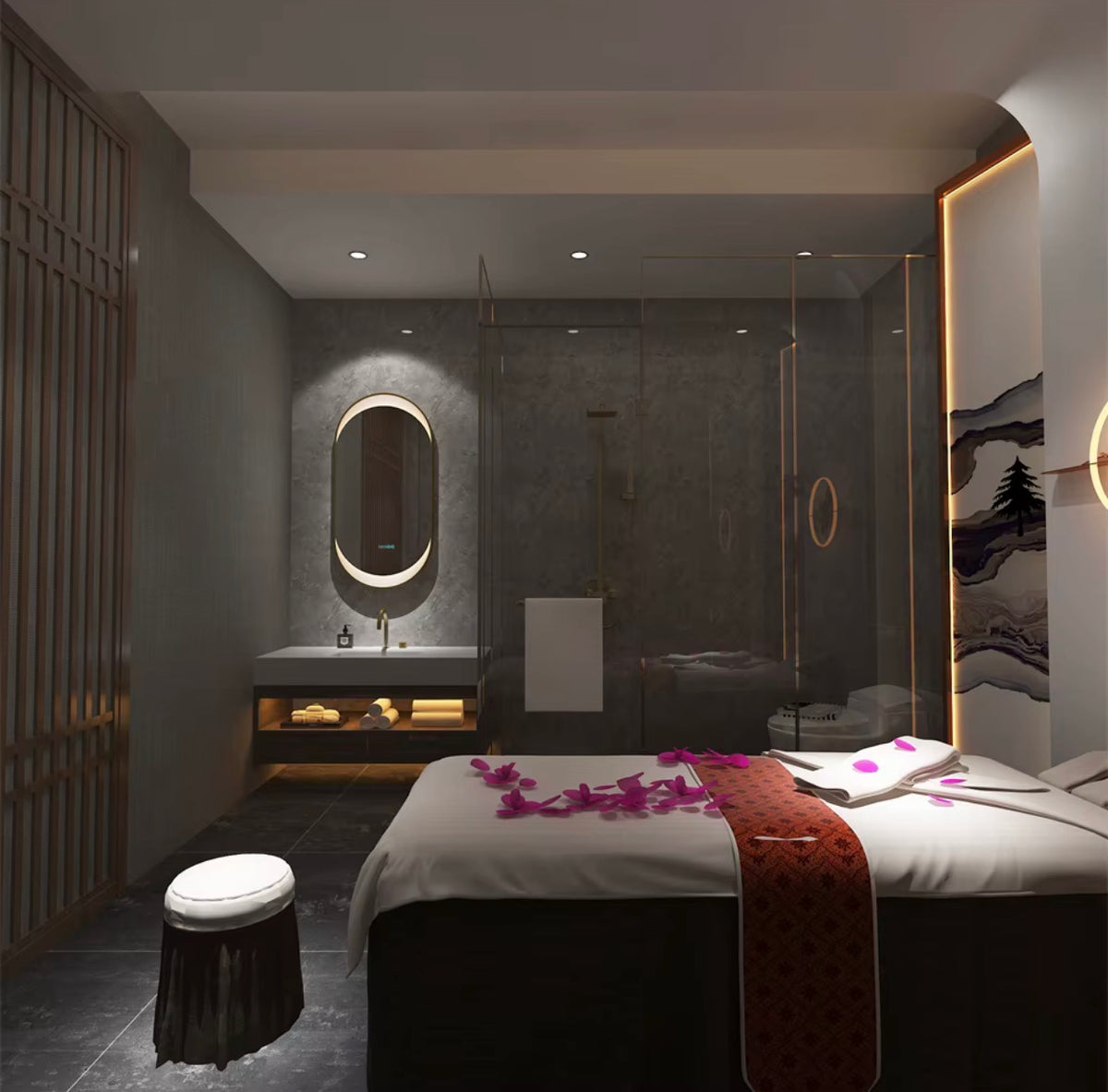 LUCIA CRESCENT LED BATHROOM MIRROR