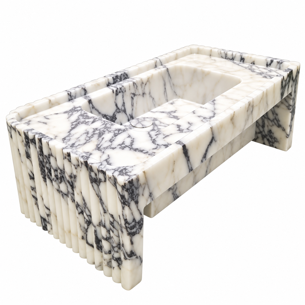 Calacatta Marble Wall-Hung Vanity Basin