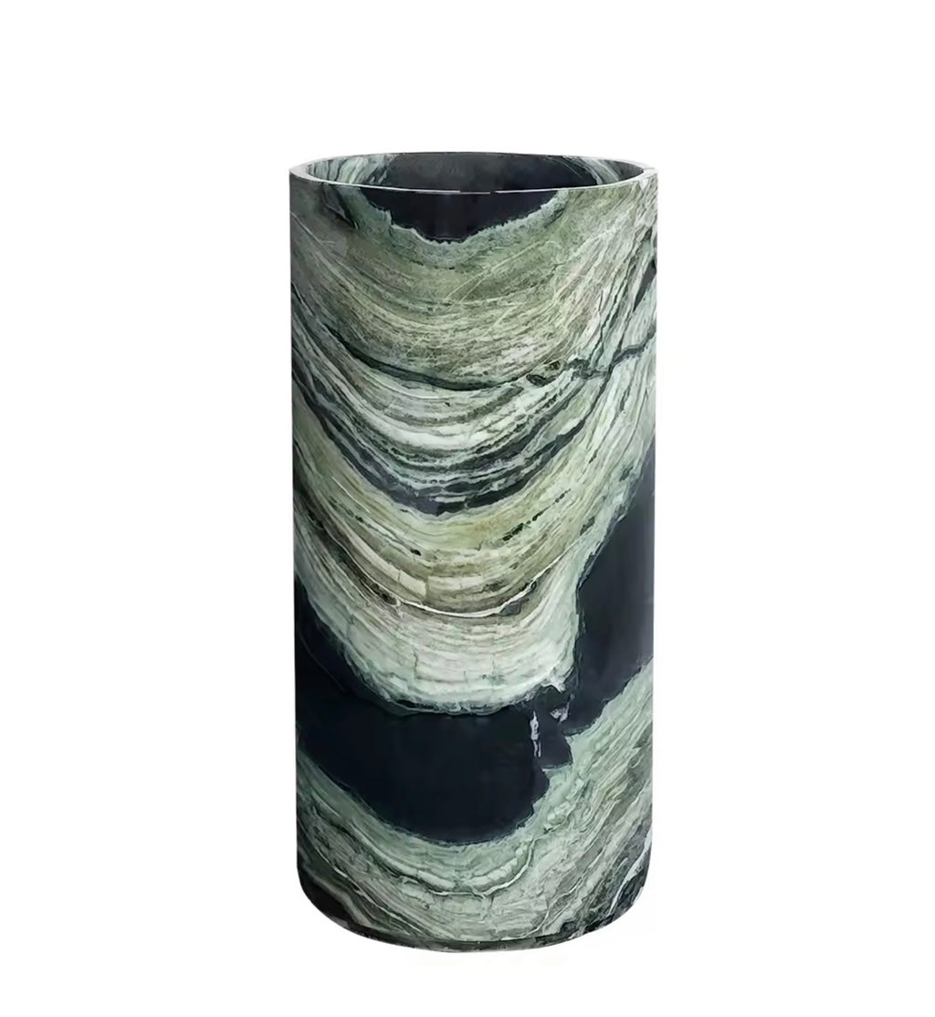 Verde Imperiale Marble Pedestal Sink