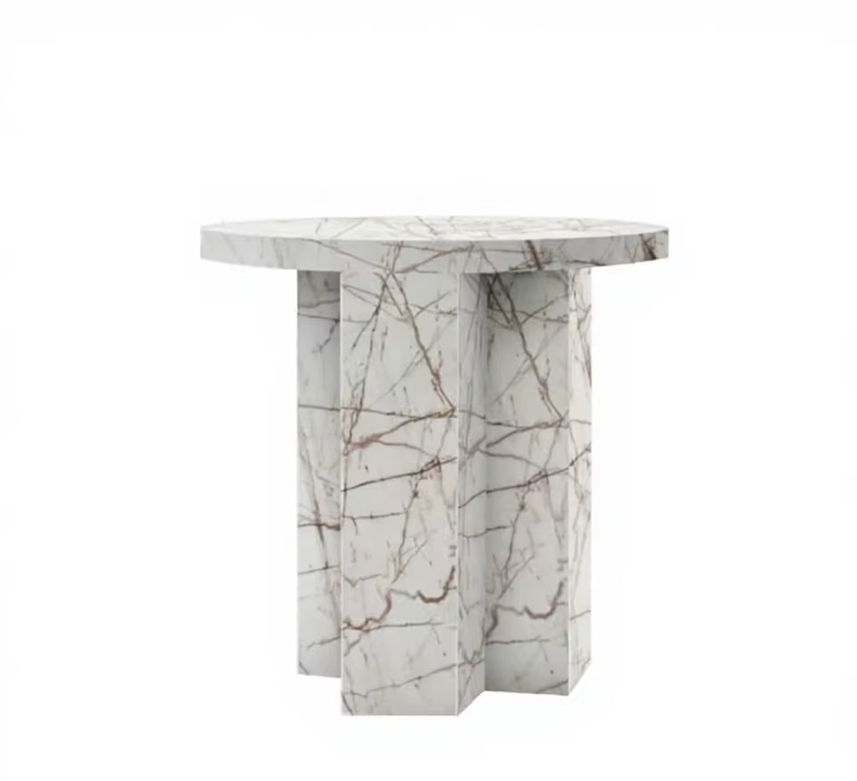 Arezzo Sculptural Natural Marble Side Table